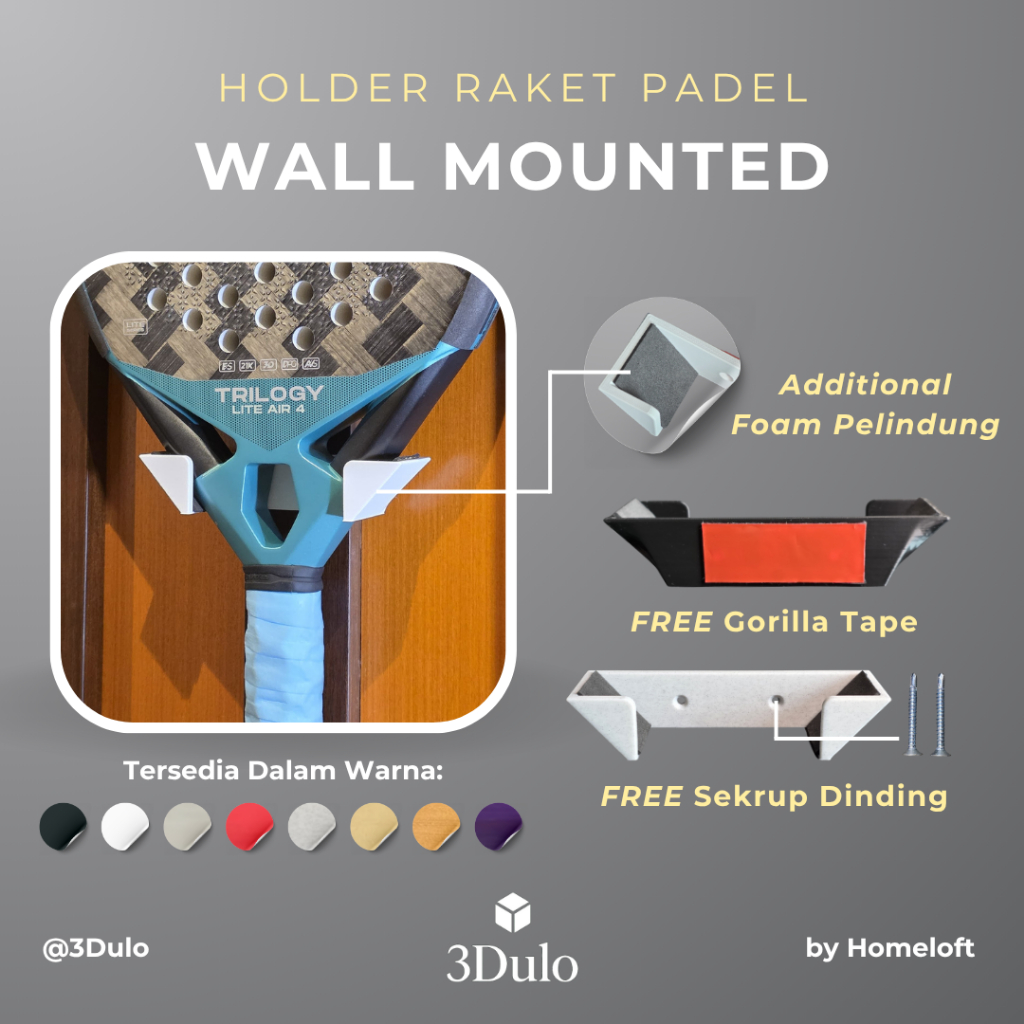 Jual PADEL - Holder Raket Padel Holder Raket Pajangan Racket Tempel ...