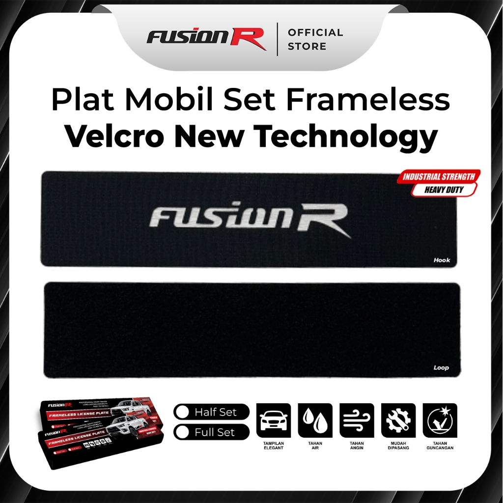 Jual Fusion R Frameless Plat Mobil Clean Look Tatakan Dudukan Frame ...