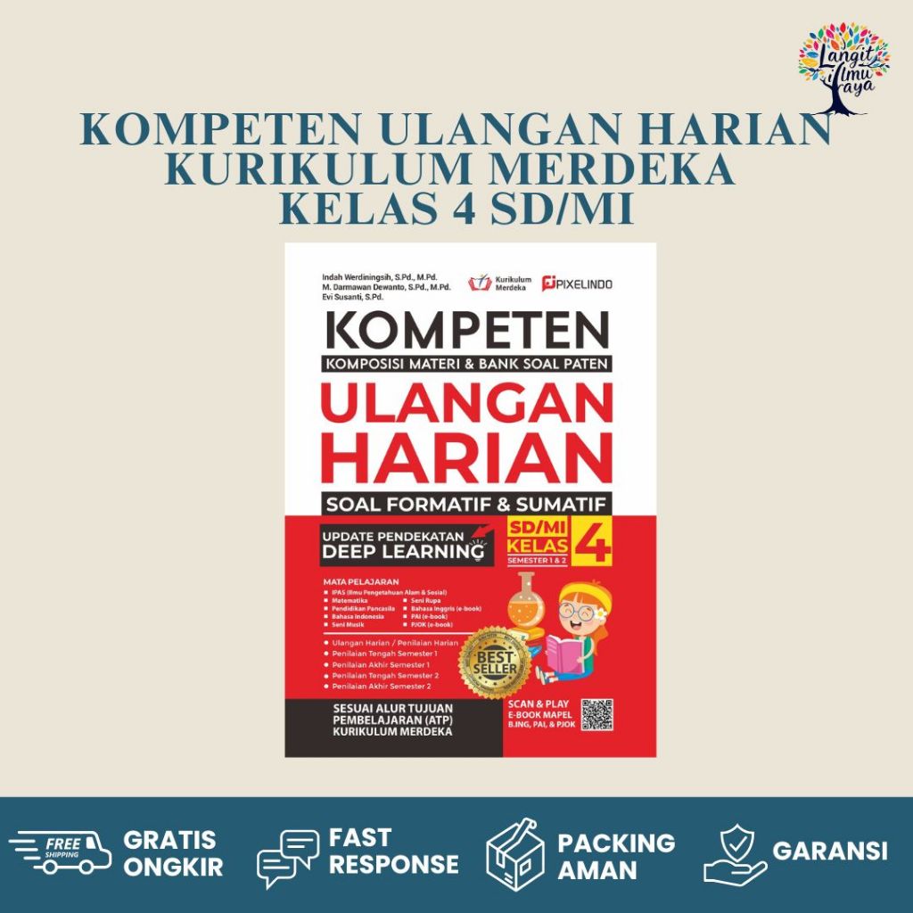 Jual Buku Kompeten Ulangan Harian Kurikulum Merdeka Kelas 4 SD/MI ...