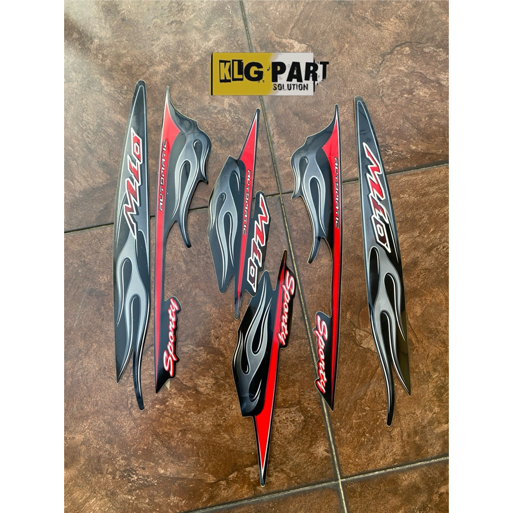 Jual Striping Grafik Lis List Mio Sporty 2006 Api Hitam Original ...