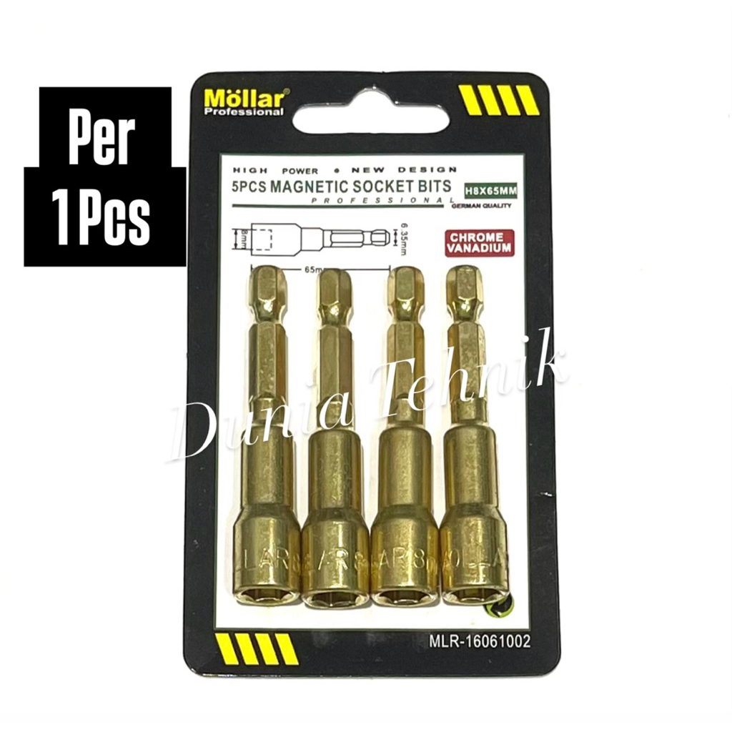 Jual Mata Bor Roofing 8 x 65 mm MOLLAR Magnetic Socket Bits Mata ...
