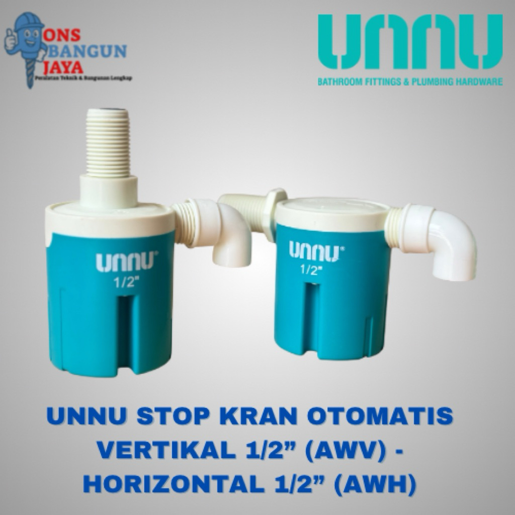 Jual UNNU Stop Kran Otomatis Vertikal dan Horizontal 1/2” (AWH & AWV ...