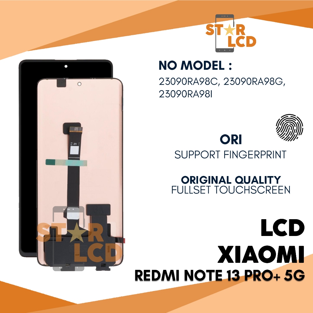 Jual LCD Xiaomi Redmi Note 13 Pro Plus 5G - Finger Print Fullset Touch ...
