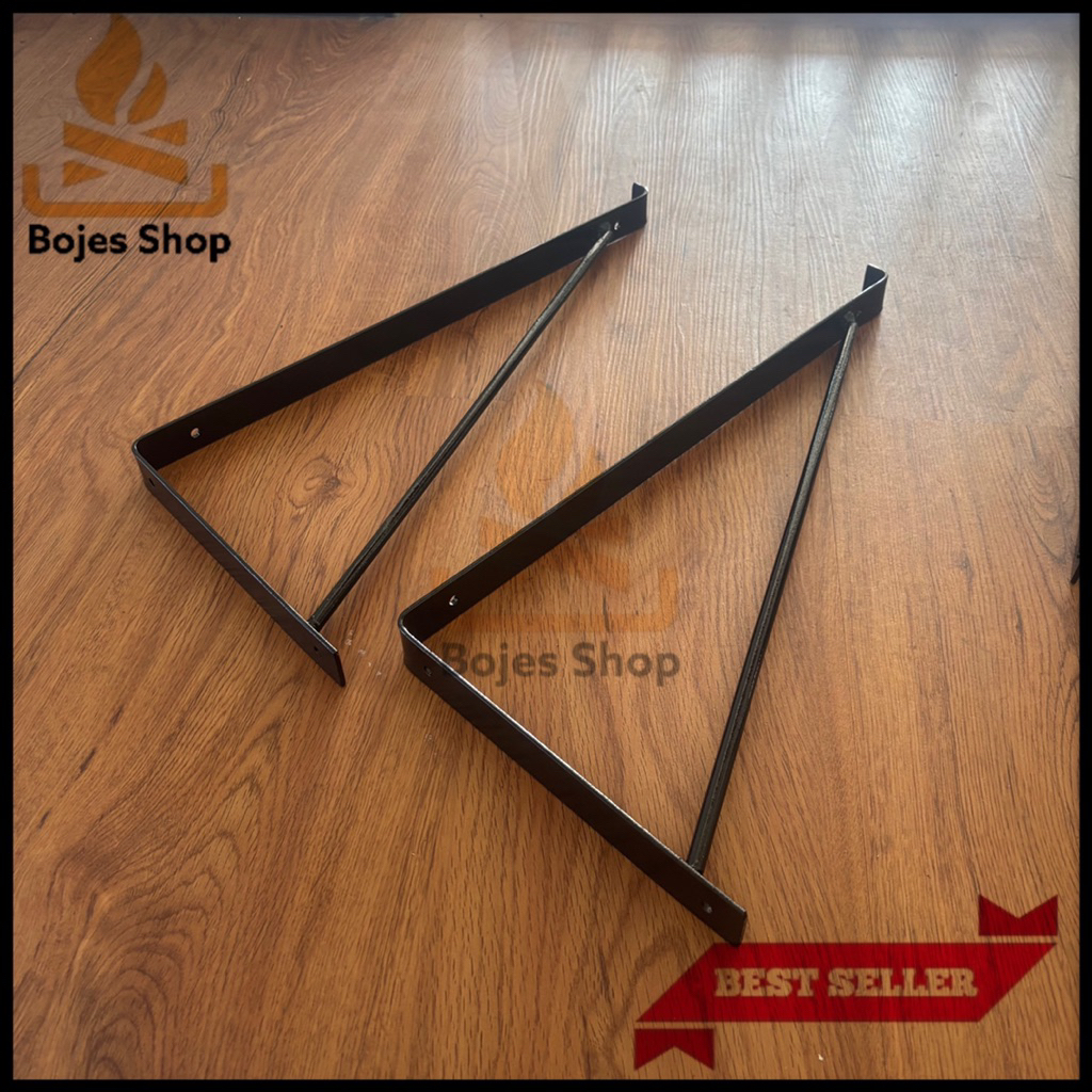 Jual besi bracket siku penyangga rak dinding ambalan besi tebal ukuran ...