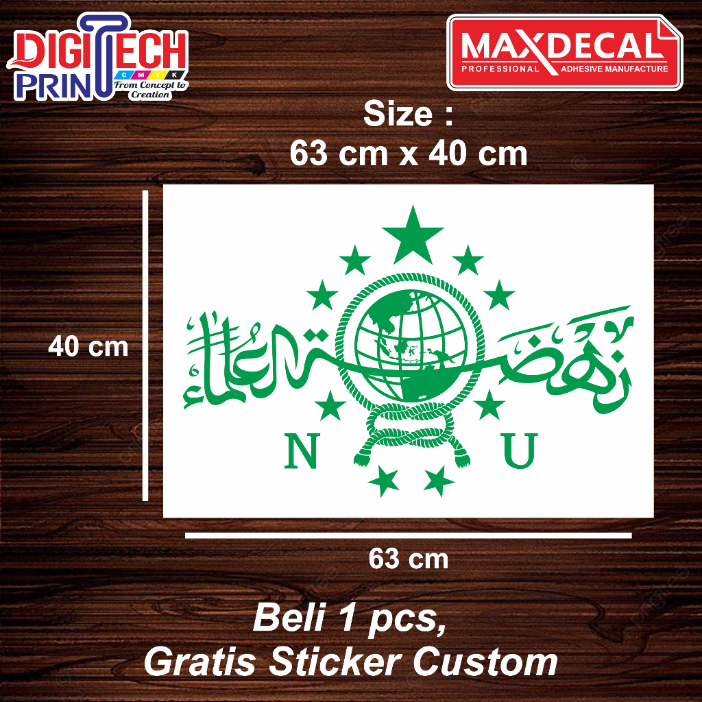 Jual Sticker Cutting Stiker Mobil Stiker Cutting Logo NU ( Nahdlatul ...