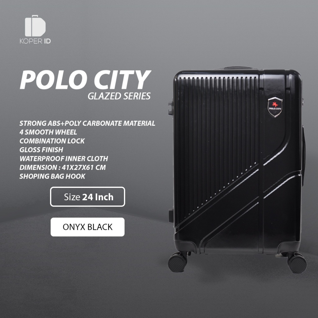 Jual Koper Hardcase Fiber PC+ABS Polo City size 24 inch - 6002 | Shopee ...