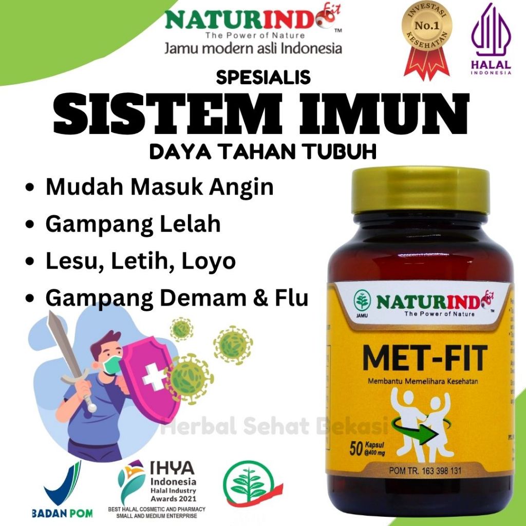Jual METFIT Naturindo Herbal untuk Menjaga Metabolisme dan Daya Tahan ...