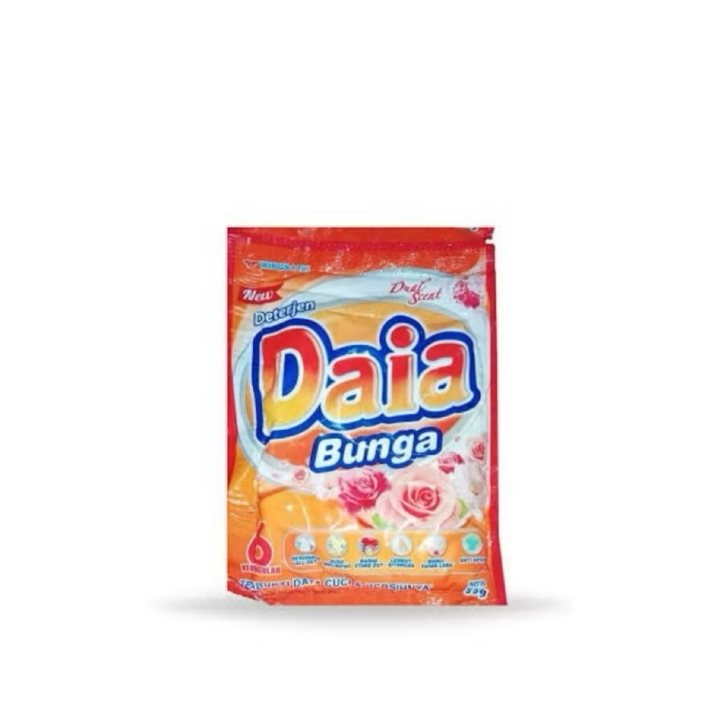 Jual (6 RENCENG ISI 36 PCS) Daia Floral 1000an 47 Gr Deterjen Bubuk ...