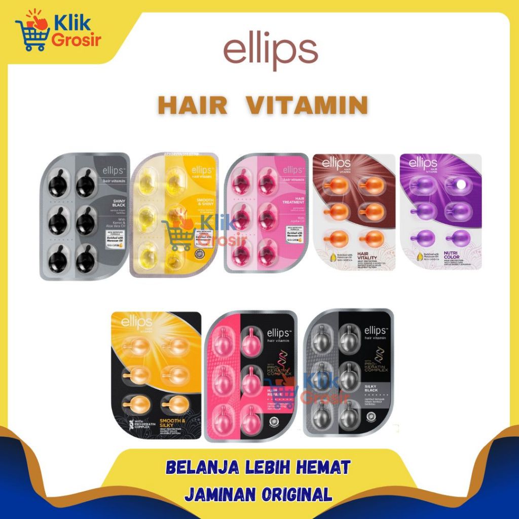 Jual ELLIPS Hair Vitamin Blister 6 Butir Pro Keratin Complex - Vitamin ...