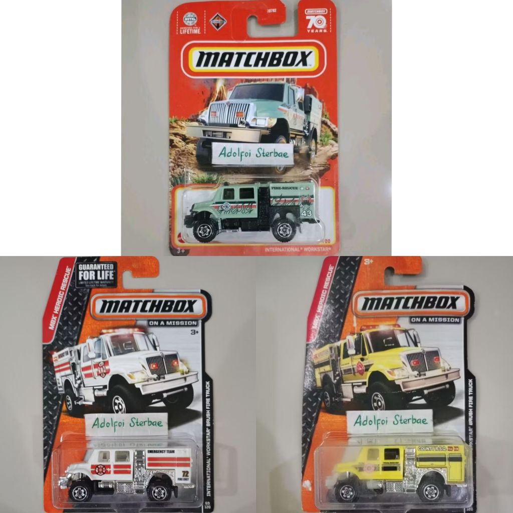 Jual matchbox international workstar brush fire truck 70 years fire ...