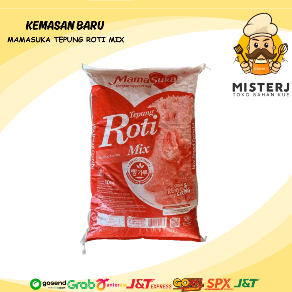 Jual Mamasuka Tepung Roti Mix | kemasan pabrik 10kg | Mamasuka Asli 100 ...