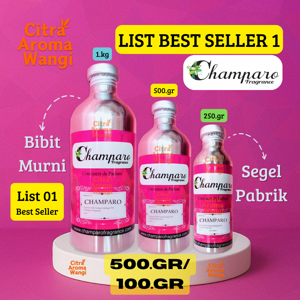 Jual BIBIT PARFUM BEST SELLER 1 500.GR CHAMPARO FRAGRANCE PREMIUM MURNI ...