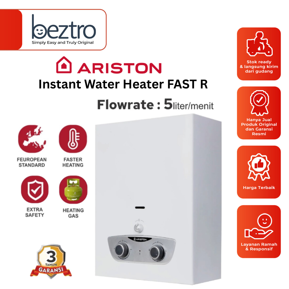 Jual Ariston Instant Water Heater FAST R (5 Liter Flow) Water Heater ...