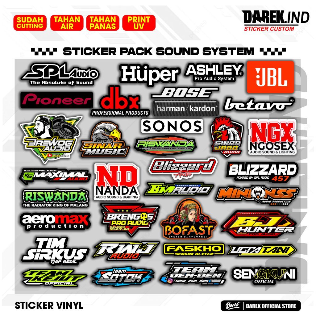 Jual Stiker Sound System Terlengkap & Harga Terbaru Juli 2026 | Shopee ...