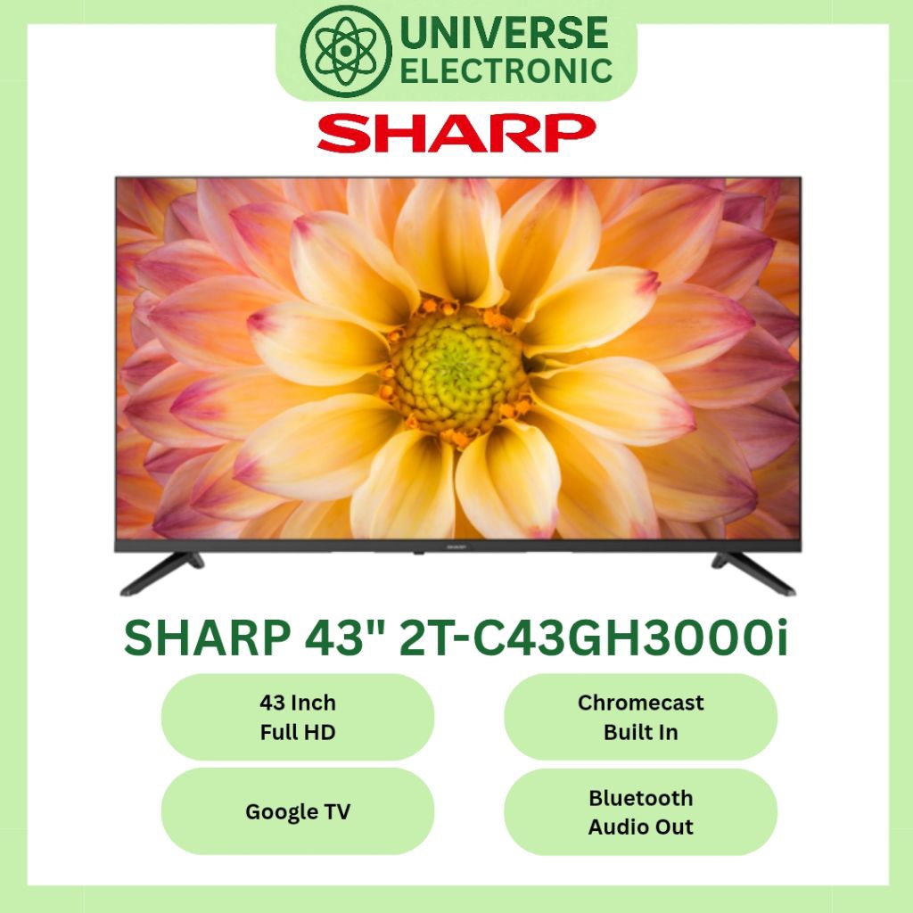 Jual SHARP 2T-C43GH3000i / 43GH3000i 2K GOOGLE TV HDR 43 Inch | Shopee ...
