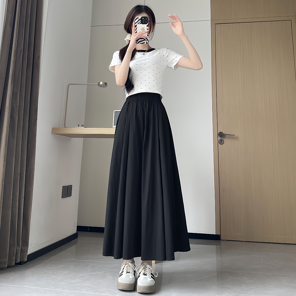 Jual Rok Panjang & Rok Celana Wanita Model Korea 2026 - High Waist A ...