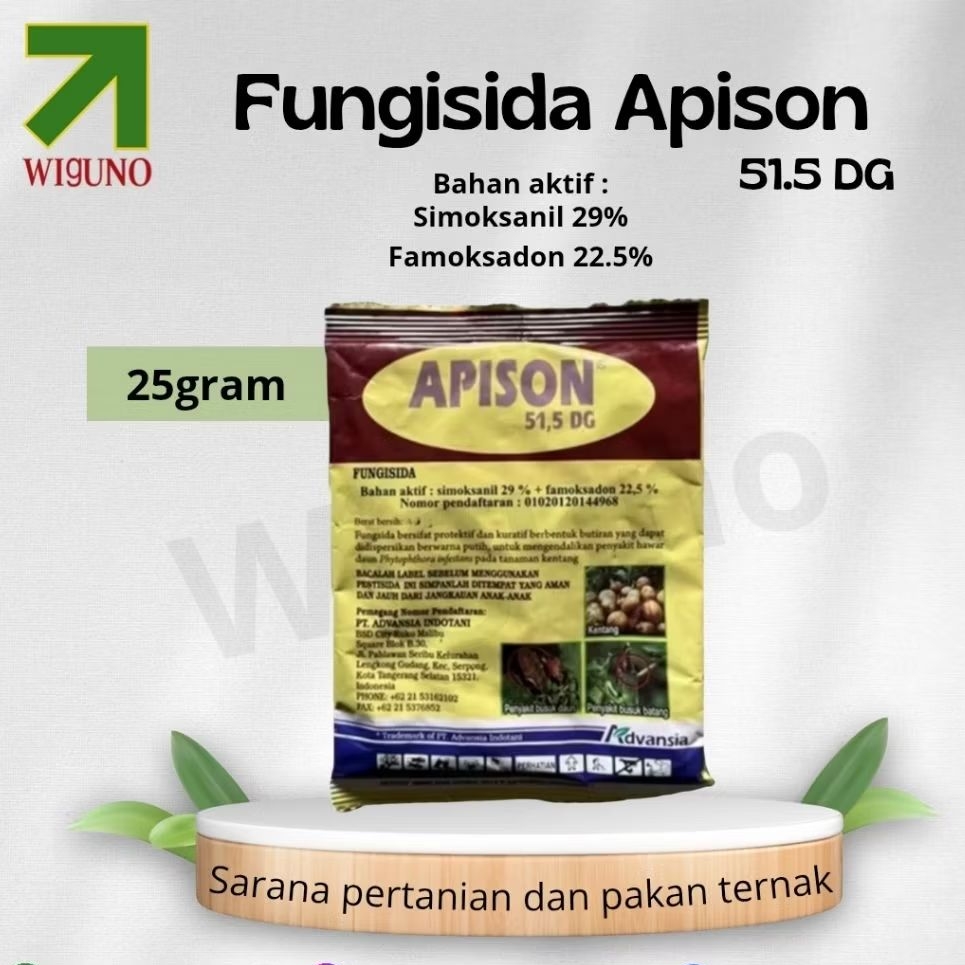 Jual Fungisida Apison 25gr untuk penyakit hawar daun pada tanaman ...