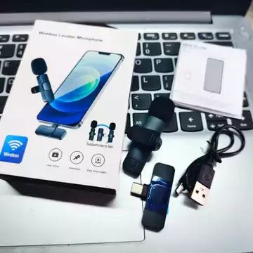 Clip On Wireless Mikrofon K8 Type C Dengan 1 Mic Untuk Youtuber Live Streaming Konten Kreator