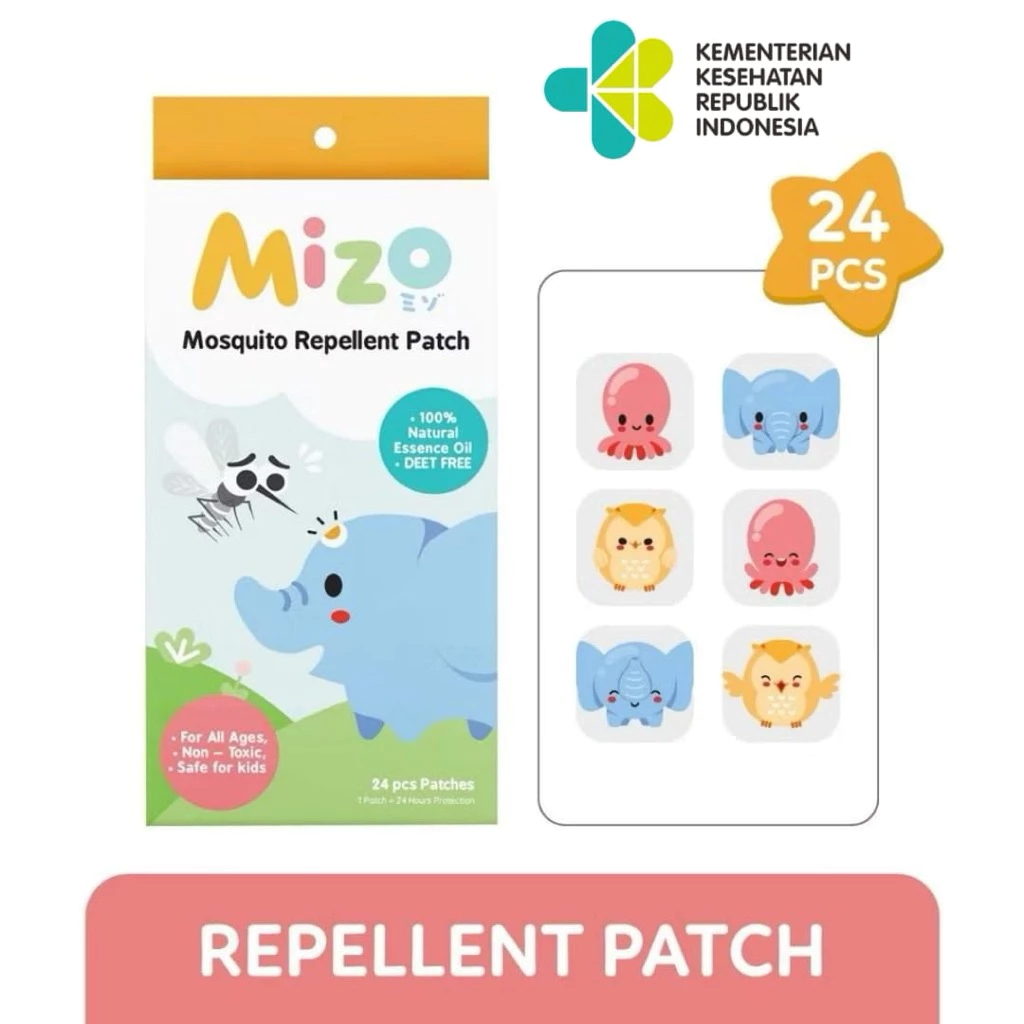 Jual MIZO Mosquito Repellent Sticker Patch 24 Pcs - Sticker Anti Nyamuk ...