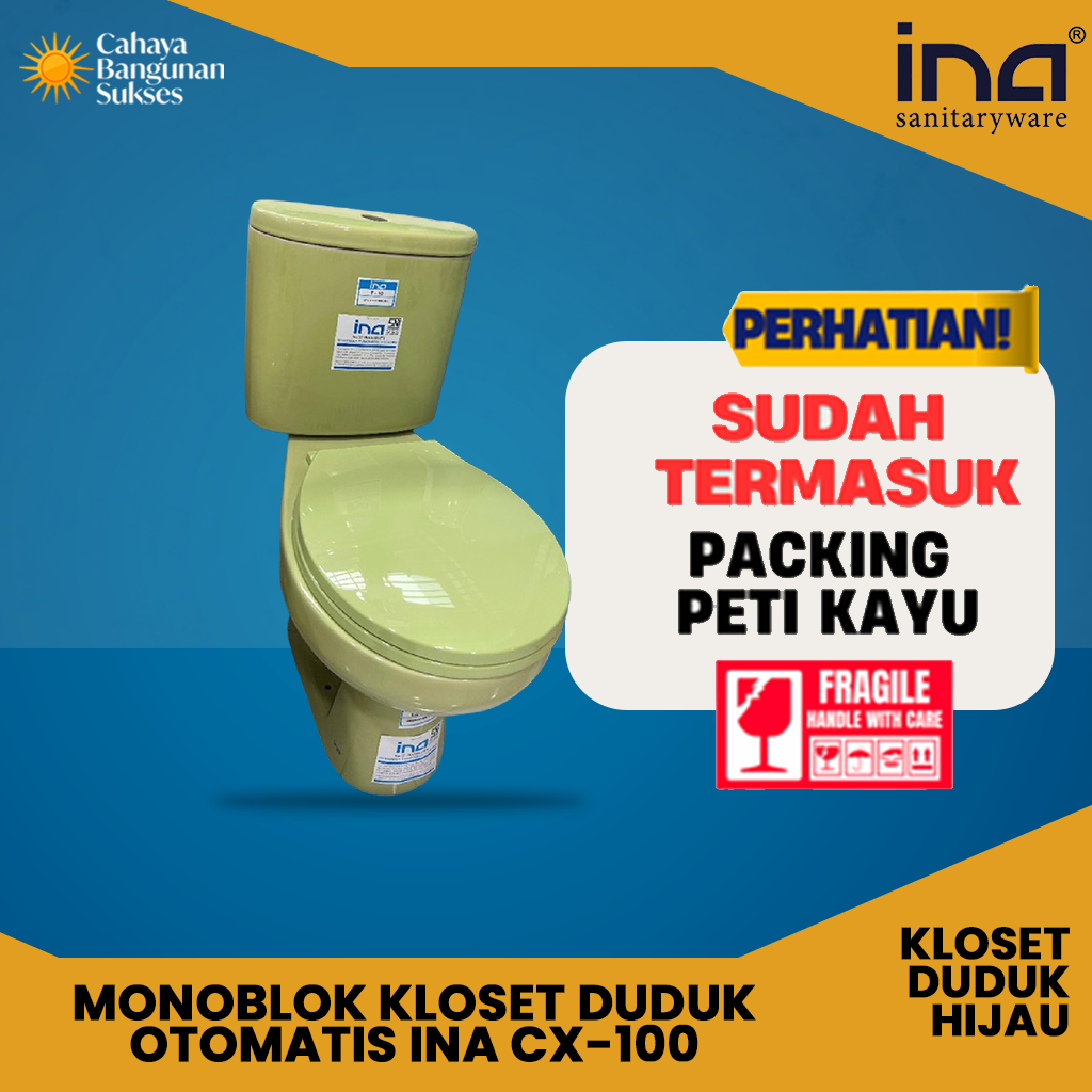 Jual MONOBLOK KLOSET DUDUK OTOMATIS WARNA INA TOMBOL CX-100 | Shopee ...