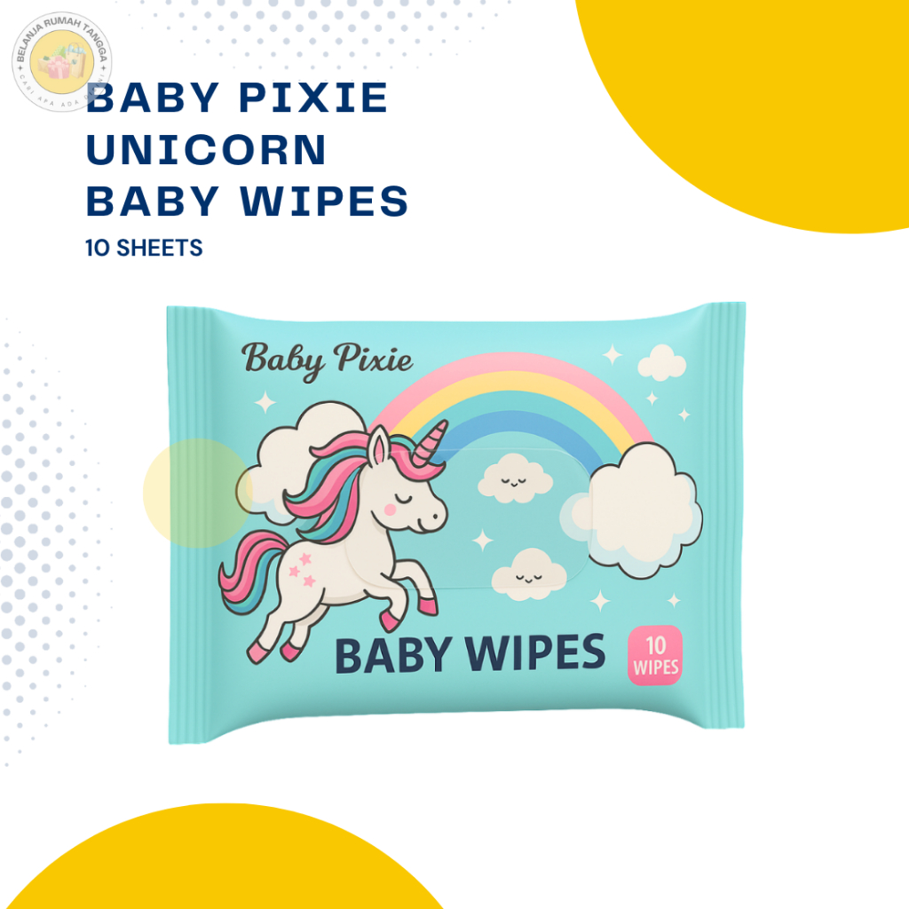 Jual Baby Pixie Unicorn Baby Wipes 10 Sheets | Tissue Basah Bayi Halus ...