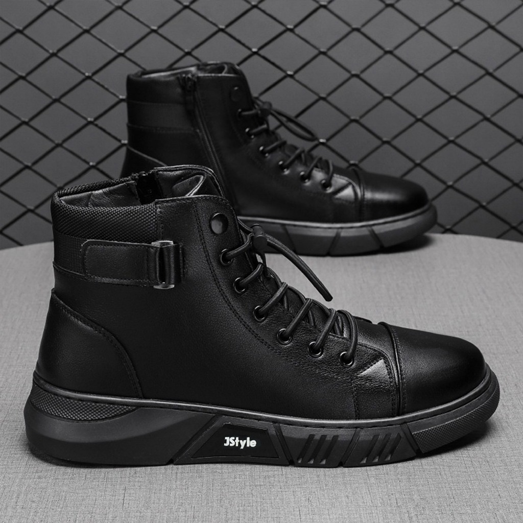 Jual JS Sepatu Pria Import Spatu Sneakers Tinggi Cowok Sepatu Pria ...