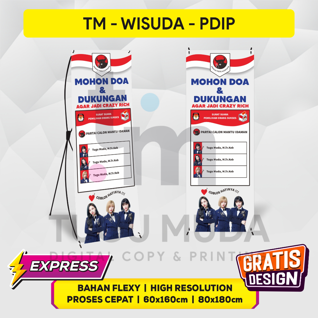 Jual Cetak X-Banner Wisuda | X Banner Sidang Outdoor | Standing Banner ...