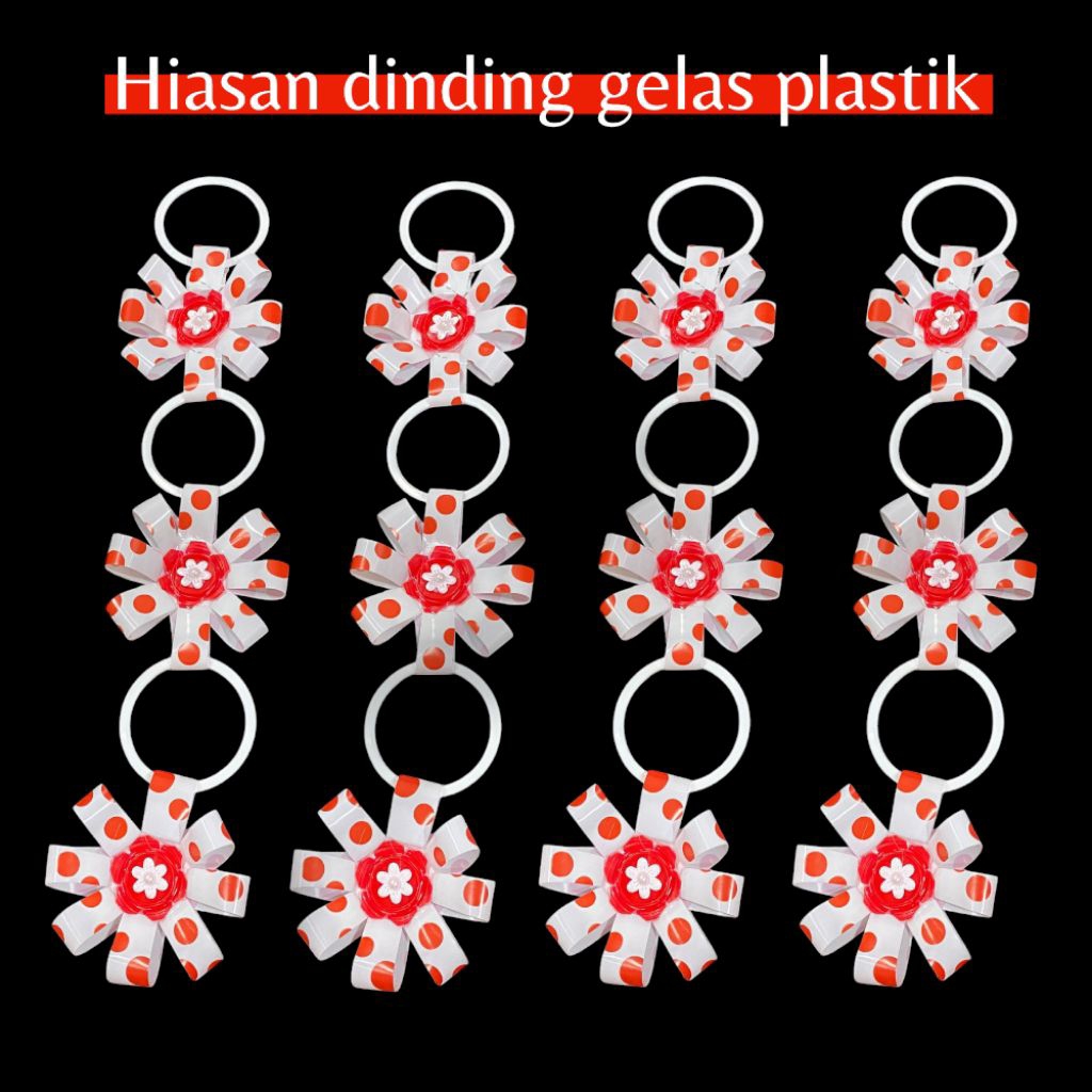 Prakarya Hiasan dinding / pajangan jendela dari gelas plastik harga satuan