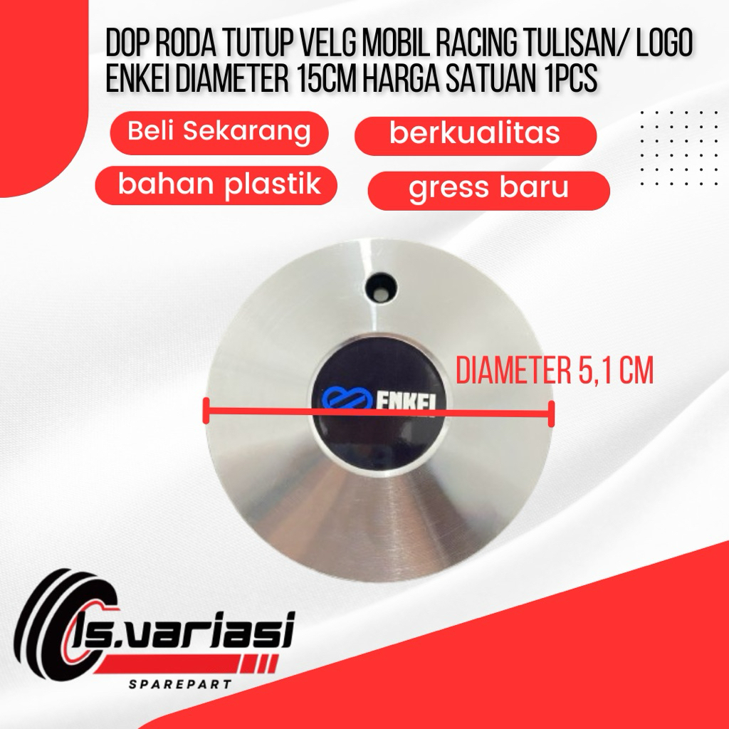 Jual Dop roda tutup velg mobil racing tulisan/ logo ENKEI diameter 15cm ...