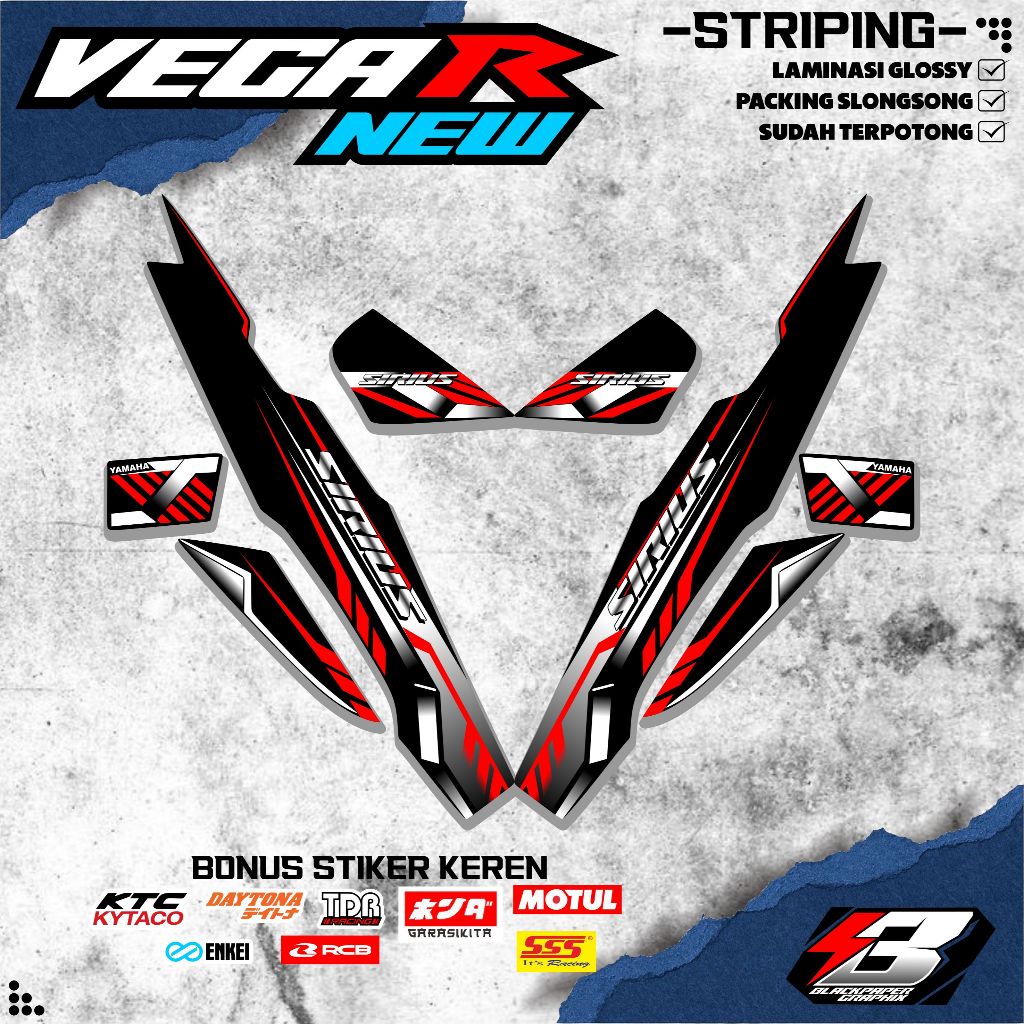 Jual Striping Vega R New Motif EGP 2 Stiker Vega R New 2005 2006 2007 ...