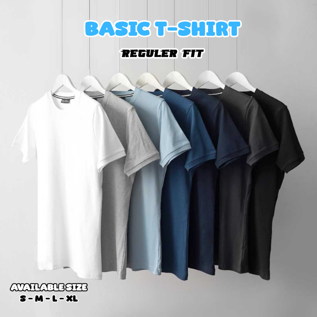 Jual Kaos Polos Pria Wanita Cotton Combed Premium Lengan Pendek Premium