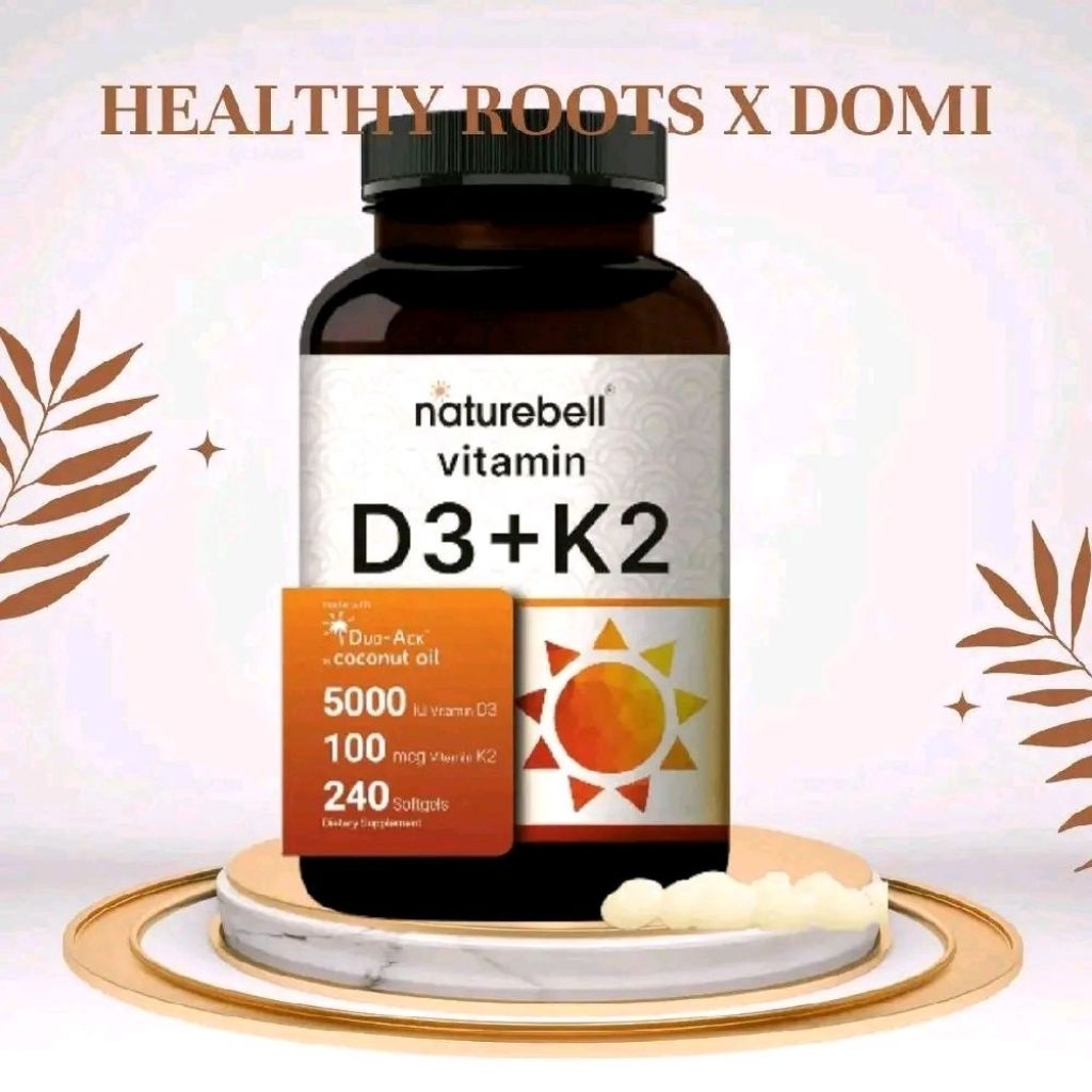 Jual Vitamin D3k2 double strength softgel naturbell (5) | Shopee Indonesia