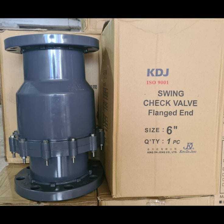 Jual SWING CHECK PVC FLANGED END KDJ 2-1/2 - 6