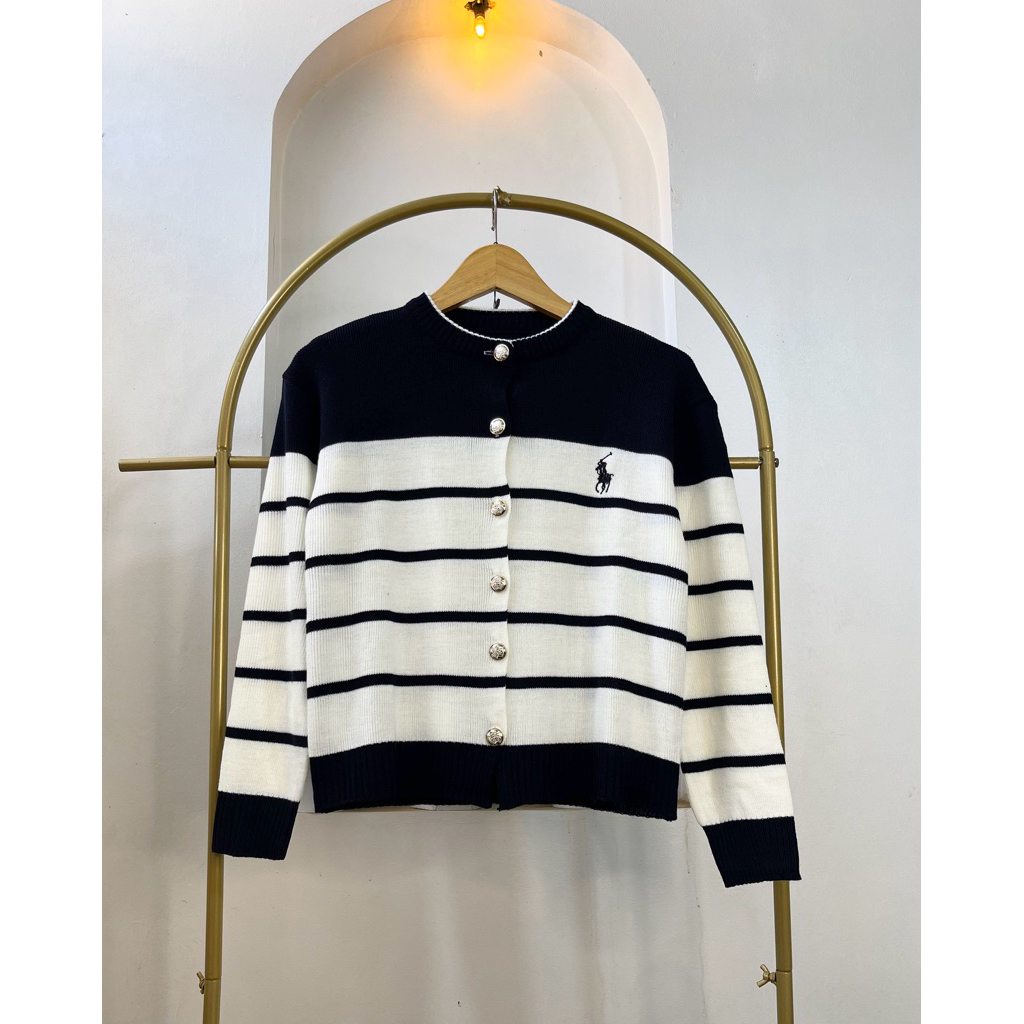 Jual cardigan rajut olop cantik salur premium | Shopee Indonesia