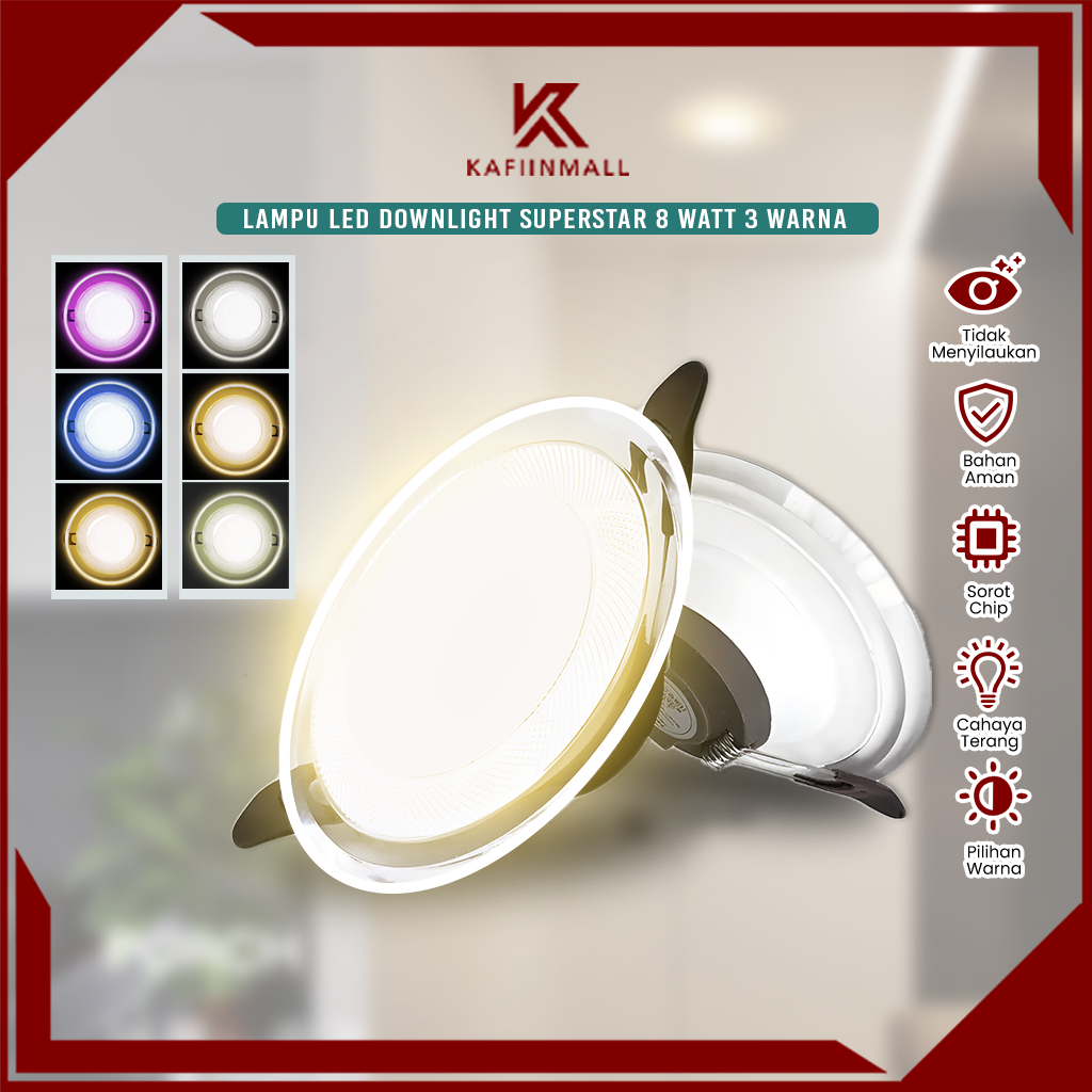 Jual Merek Horici 8W Downlight Super Star Banyak Jenis Perubahan Warna ...