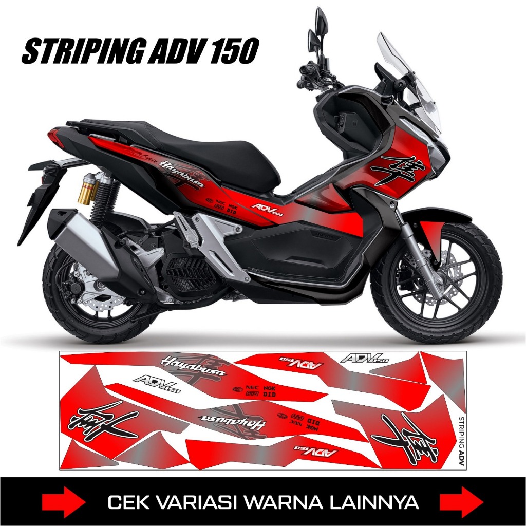 Jual STIKER STRIPING HONDA ADV 150 EDISI HAYABUSA / STICKER LIST ...