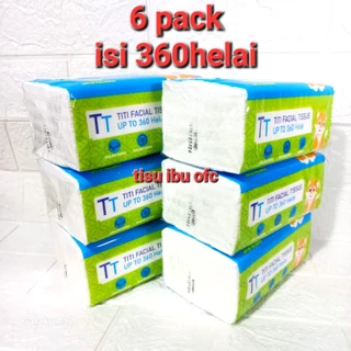 (paket 6 pack) TITI Facial Tissue isi 260Helai, Tisu Murah Titi Tisu Wajah Tisu Hemat ORIGINAL