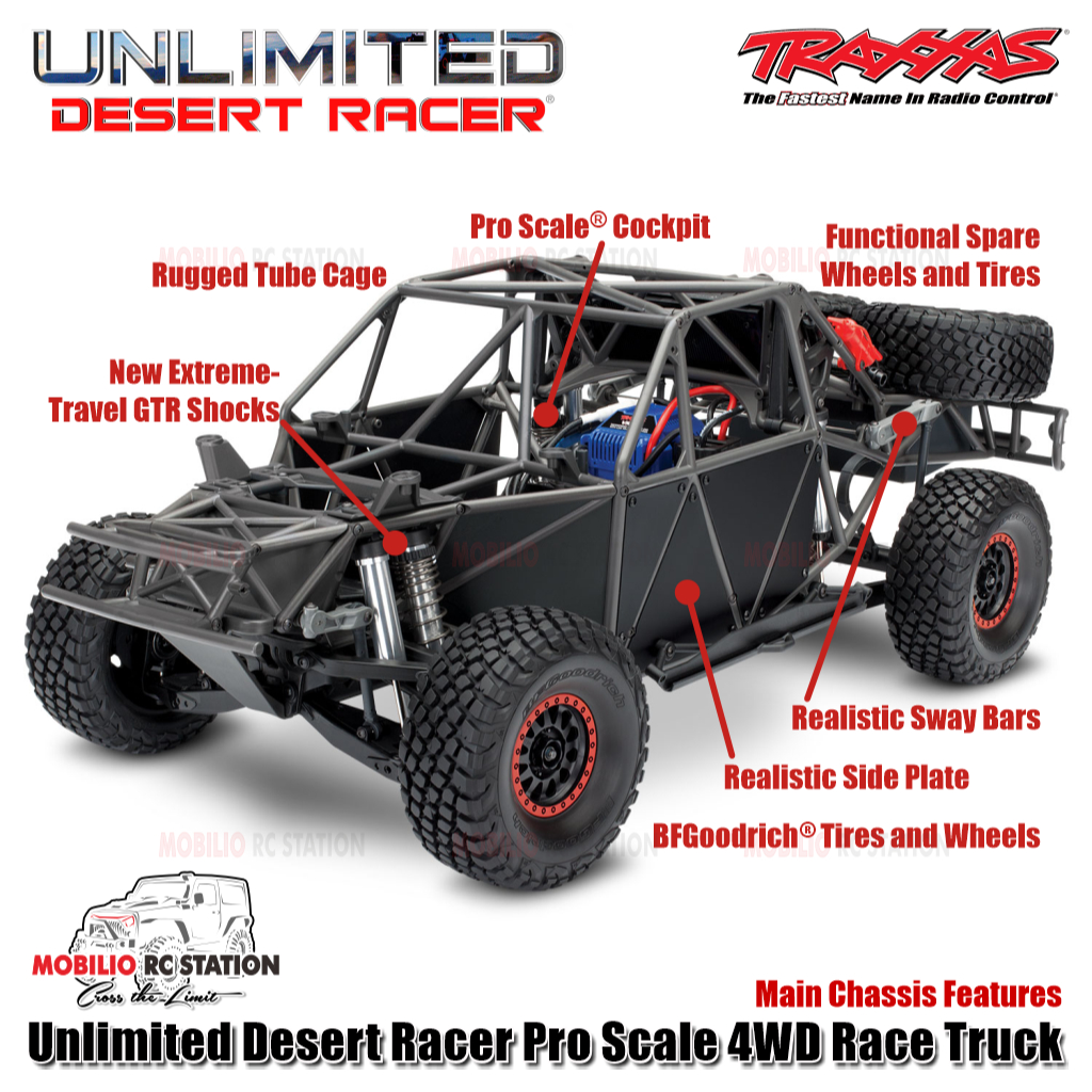 Jual Traxxas 85086-4 UDR Unlimited Desert Racer Pro Scale 4x4 6S RC ...
