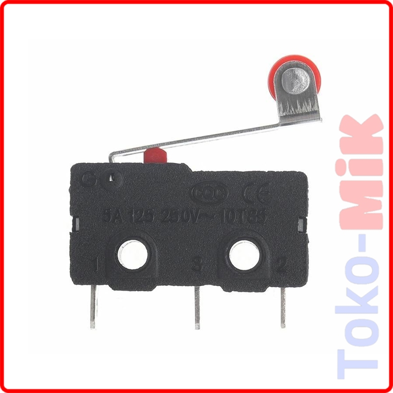 Jual MICRO LIMIT SWITCH RODA WITH ROLLER WHEEL 250V 5A NO / NC SPDT 3 ...