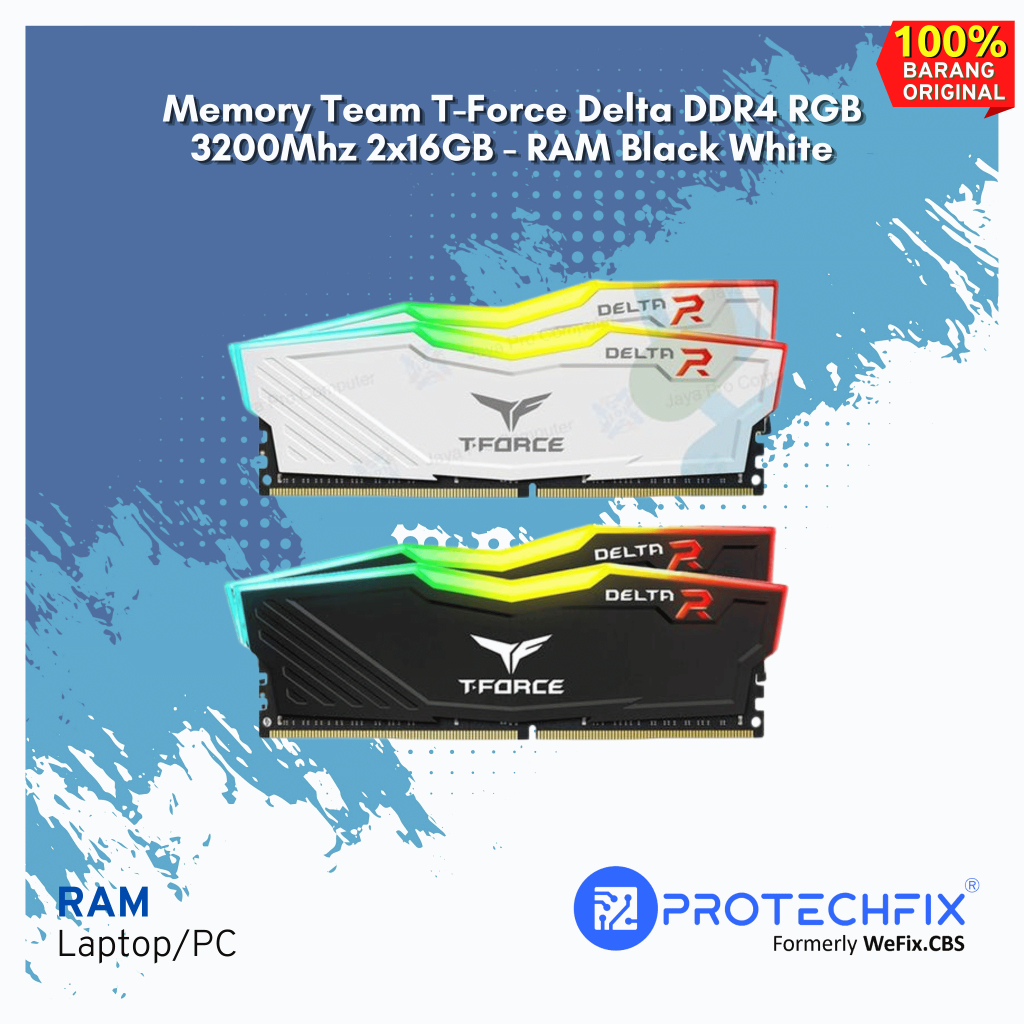 Jual Memory Team T-Force Delta DDR4 RGB 3200Mhz 2x16GB - RAM | Shopee ...