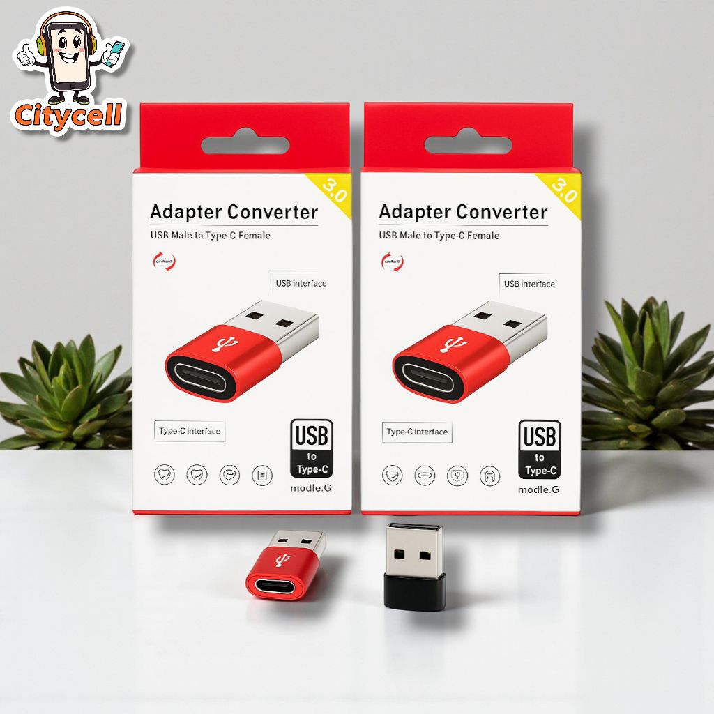 Jual ADAPTER CONVERTER USB MALE TO TYPE C FEMALE METAL 2.0 OTG TIPE C ...
