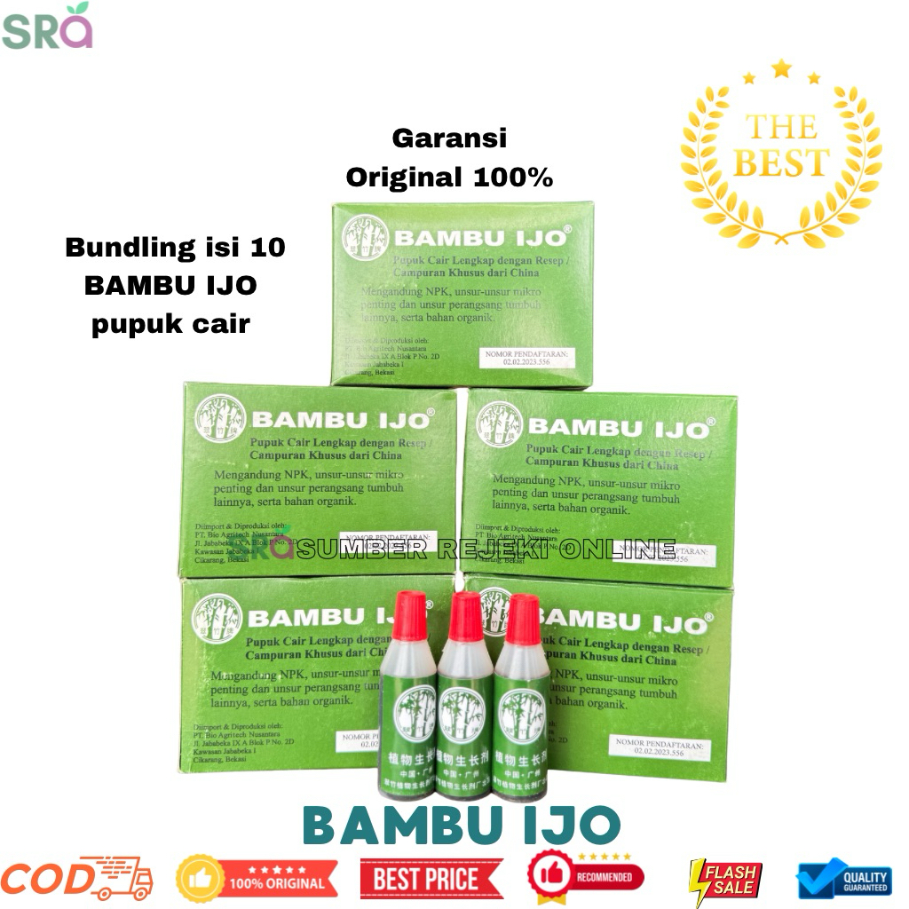 Jual Paket Bundling BAMBU IJO 12ML isi 10 Botol Pupuk Cair dan ZPT Zat ...
