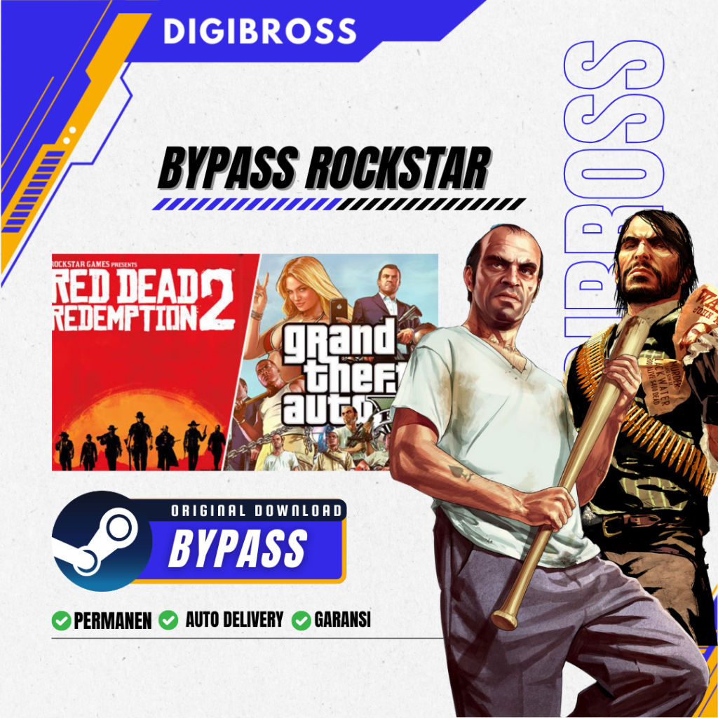 Jual Bypass Rockstar Launcher GTA V / GRAND THEFT AUTO 5 & RDR II / RED