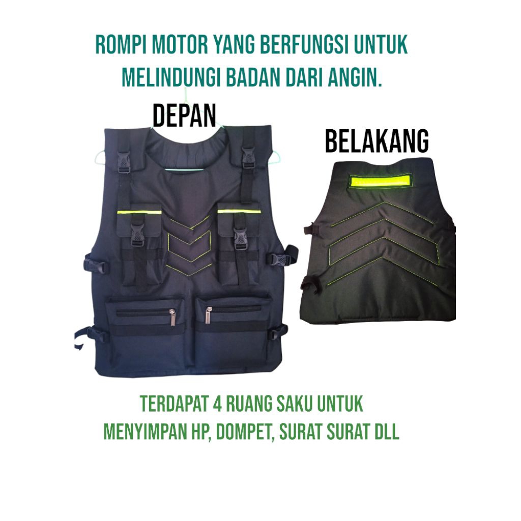Jual rompi touring motor pria anti angin | Shopee Indonesia