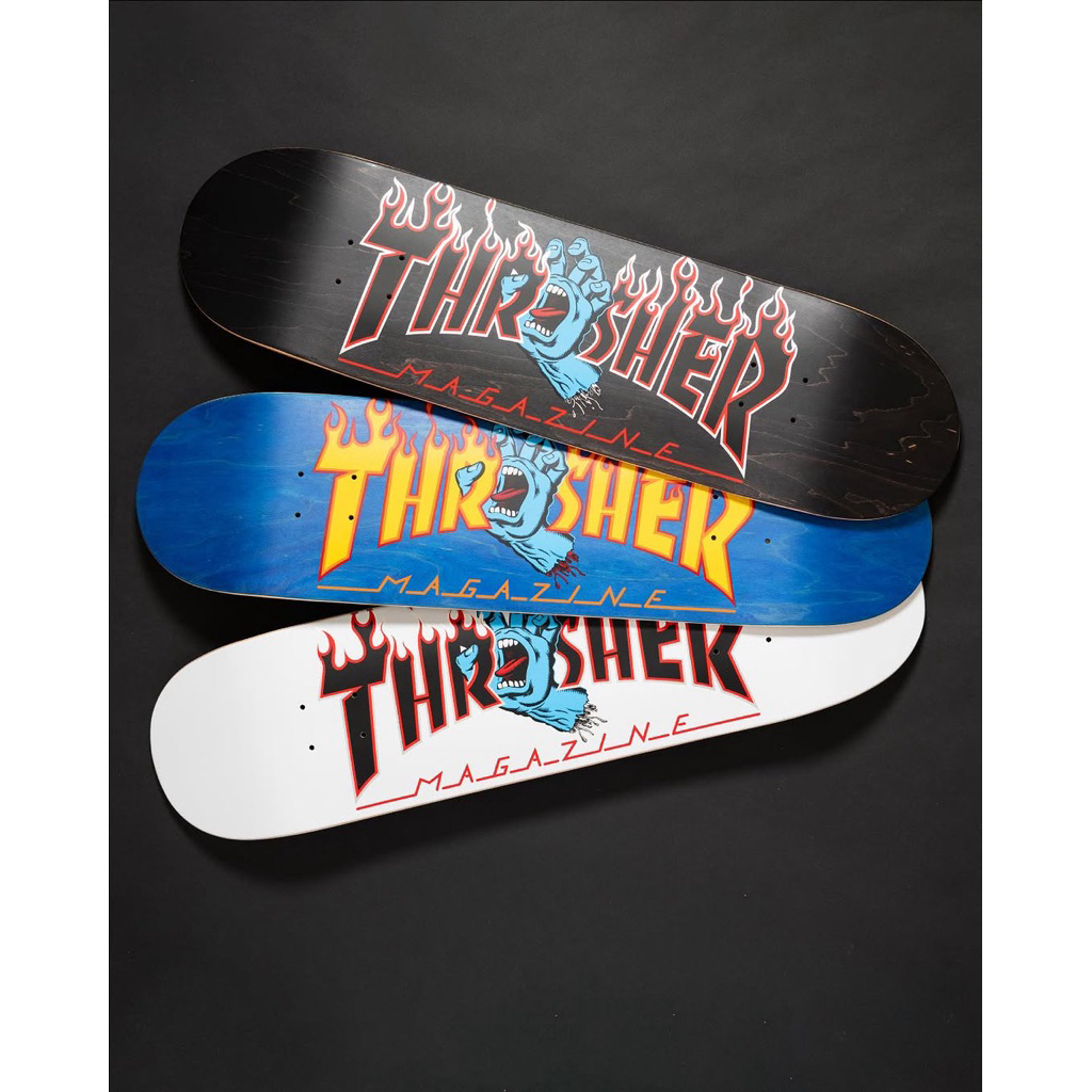 Jual SANTA CRUZ X THRASHER SKATEBOARD DECK FREE GRIPTAPE COLLECTIBLE 