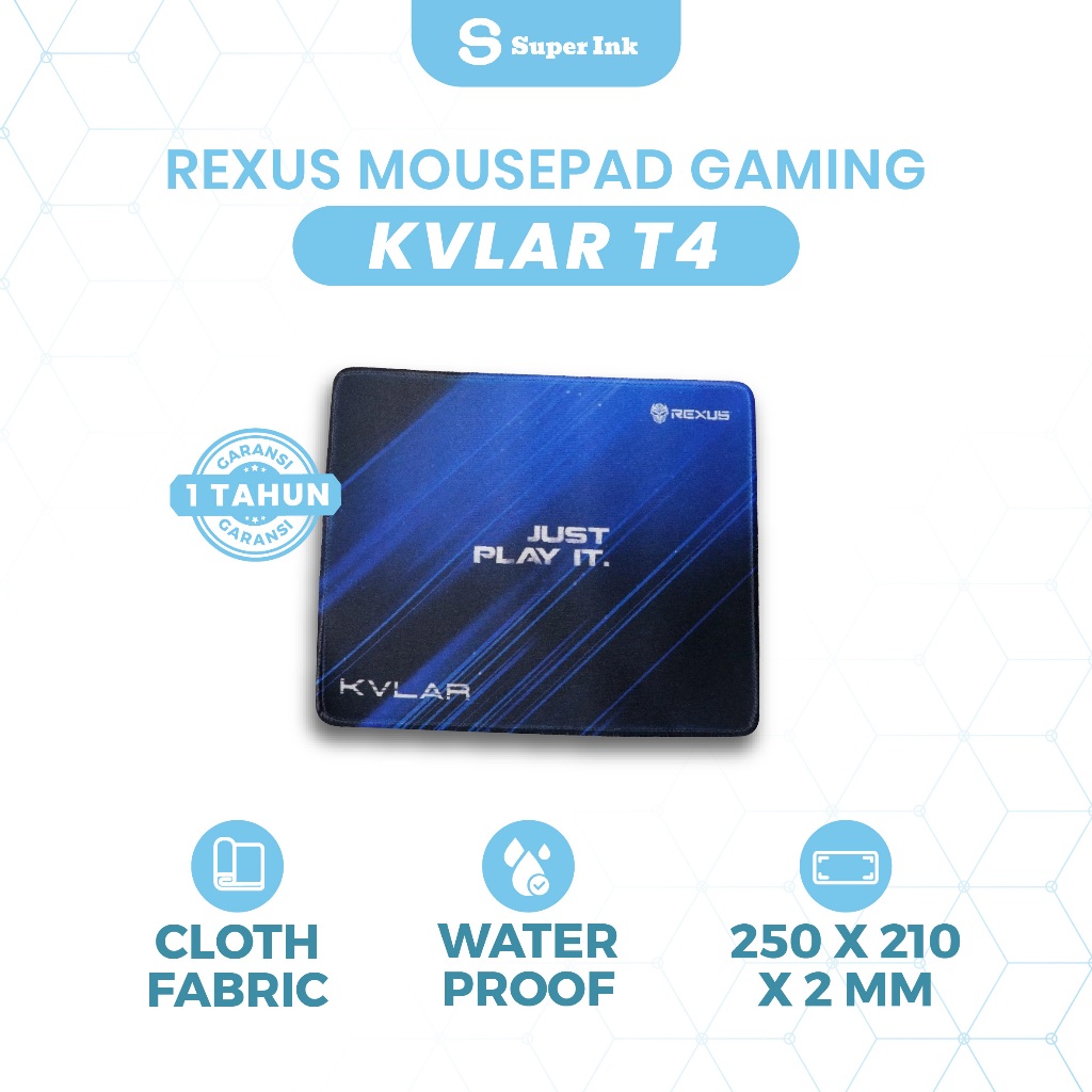 Jual Rexus Kvlar T4 Mouse Pad – Ukuran 12 x 21 x 0.2 cm Desain Kompak ...