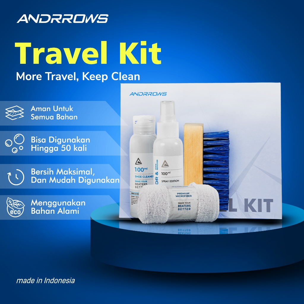 Jual Andrrows - Shoe Cleaner - Travel Kit - Paket Cairan Sabun ...
