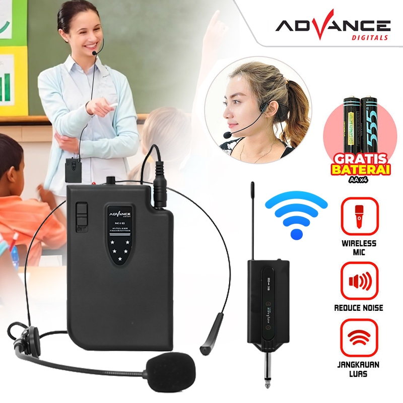 Jual Advance Mic-500 Mic Bando Wireless Mic Clip On / Microphone ...