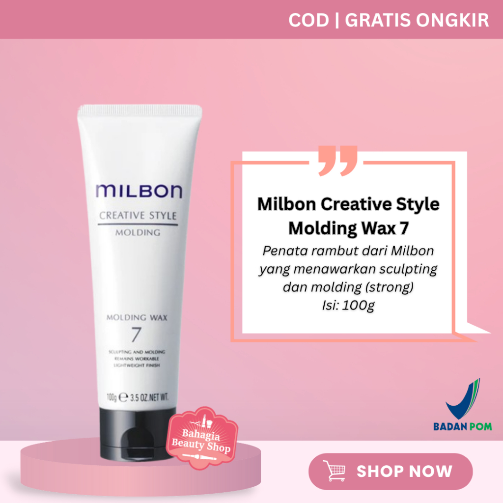 Jual Wax Rambut Milbon Creative Style Molding Wax 7 For Sculpting and ...