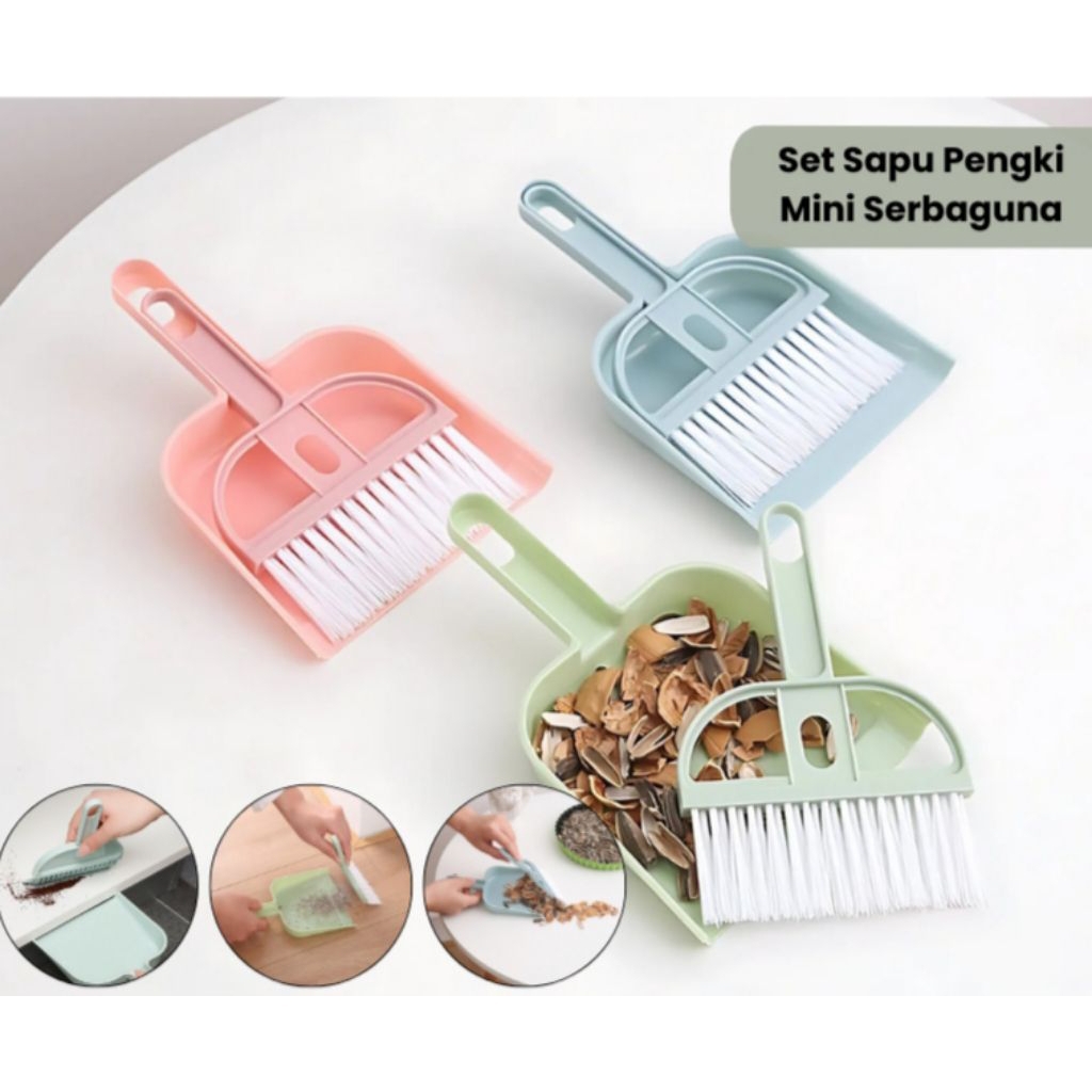 Jual Sapu Pengki set mini serbaguna/mini dustpan set | Shopee Indonesia